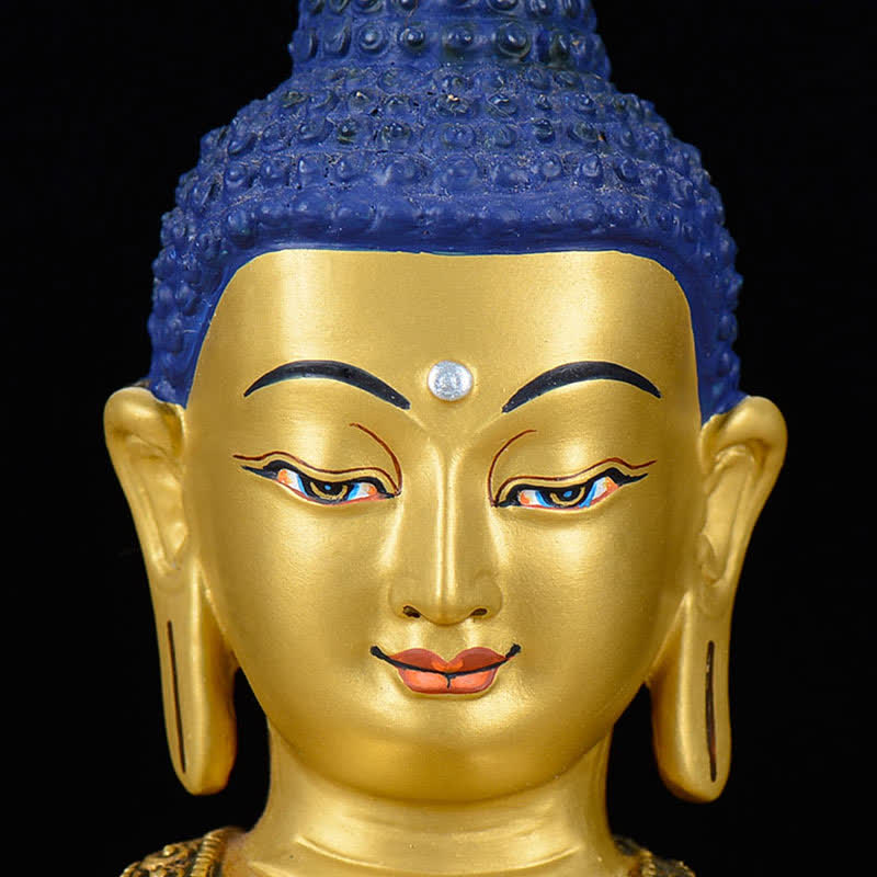 Kupfer Buddha Statue Shakyamuni Mitgefühl 21cm Dekor
