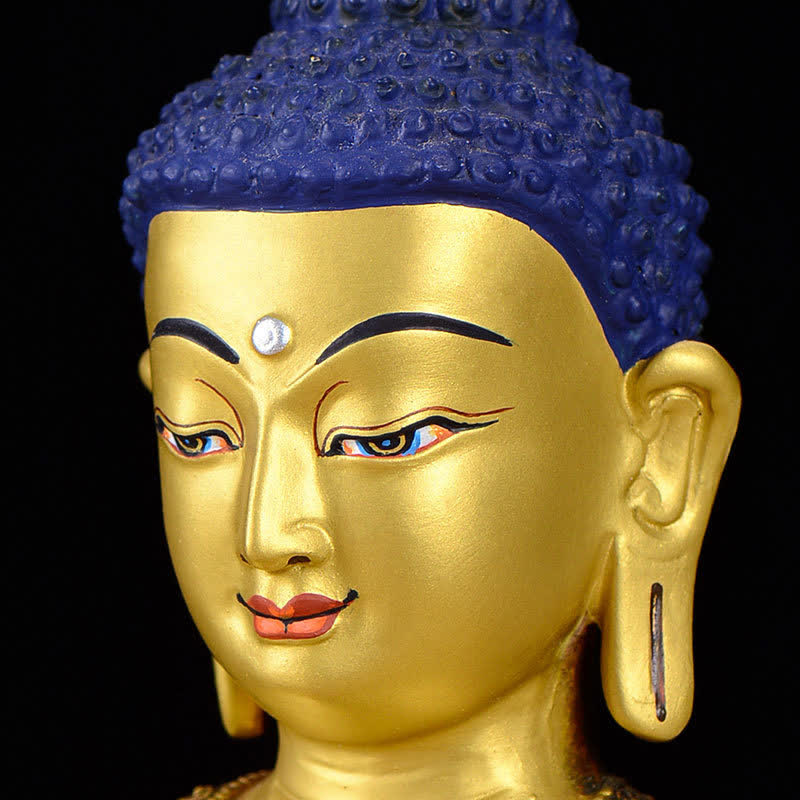 Kupfer Buddha Statue Shakyamuni Mitgefühl 21cm Dekor