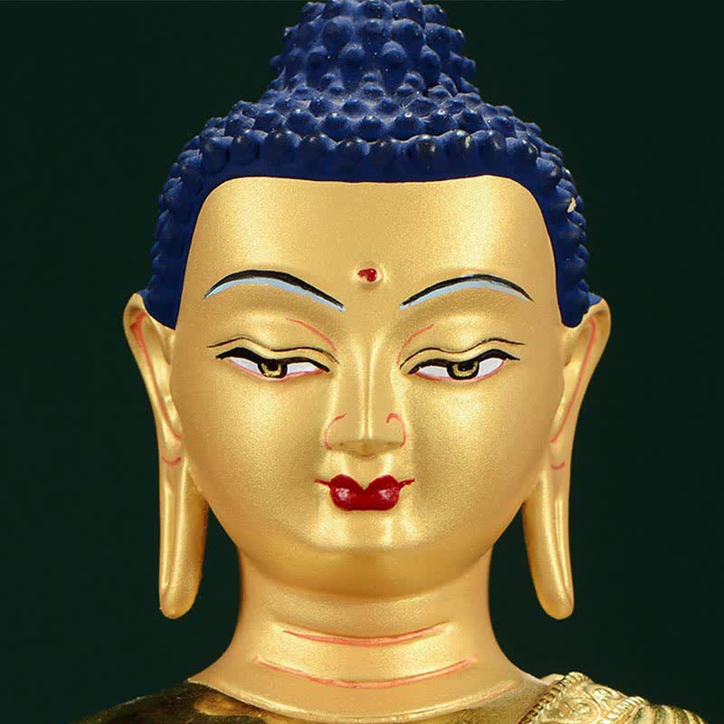 Kupfer Buddha Statue Shakyamuni Figur 16,5 cm Erleuchtung