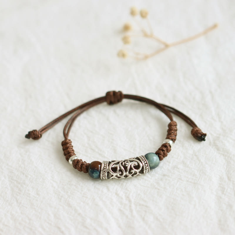 Spirituelles Armband aus Kupferkeramikperlen für Reichtum und Heilung