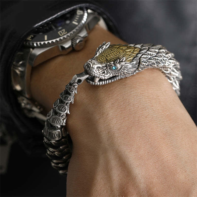 Kupfer-Drachen-Armband 18-24 cm | Schutz-Amulett-Kette