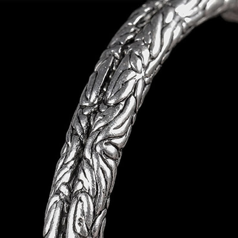 Kupfer-Drachen-Armband mit Blumenmuster für Balance