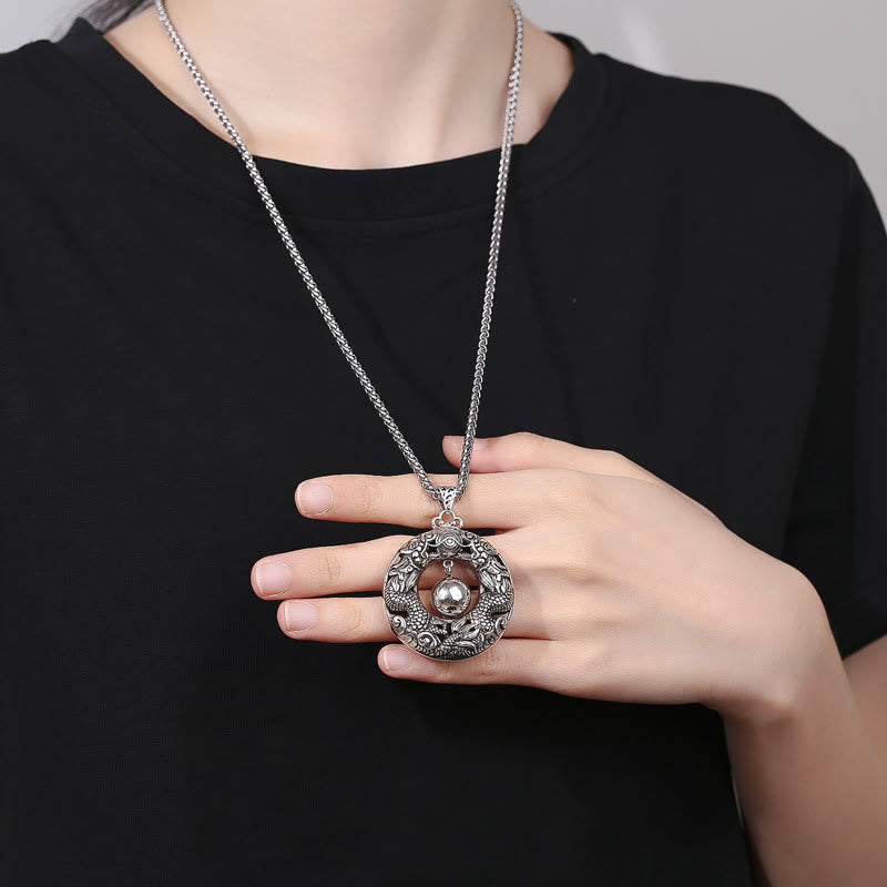 Kupferne Drachenkette mit Schutz- und Erfolgsanhänger