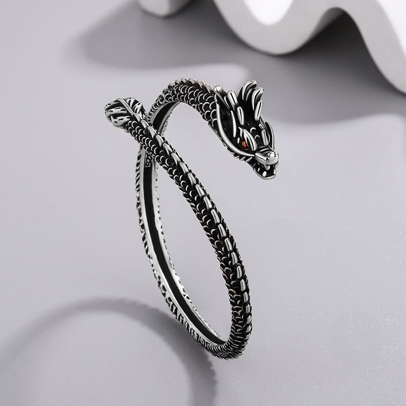 Kupfernes Drachenschuppen-Glücksschutzarmband 58 mm