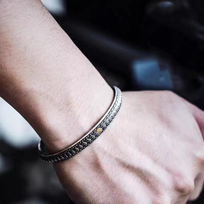 Kupfer-Armband mit Drachenschuppen, Glücks- und Reichtumssymbol, verstellbar, 55–60 mm