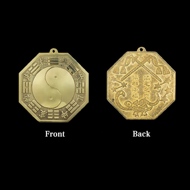 Kupfer Feng Shui Bagua Karte 16cm | Balance Energie Wandkunst