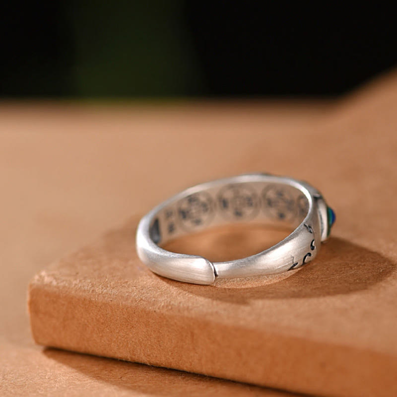 Kupferner Feng-Shui-Ring mit fünf Kaisermünzen für Reichtum