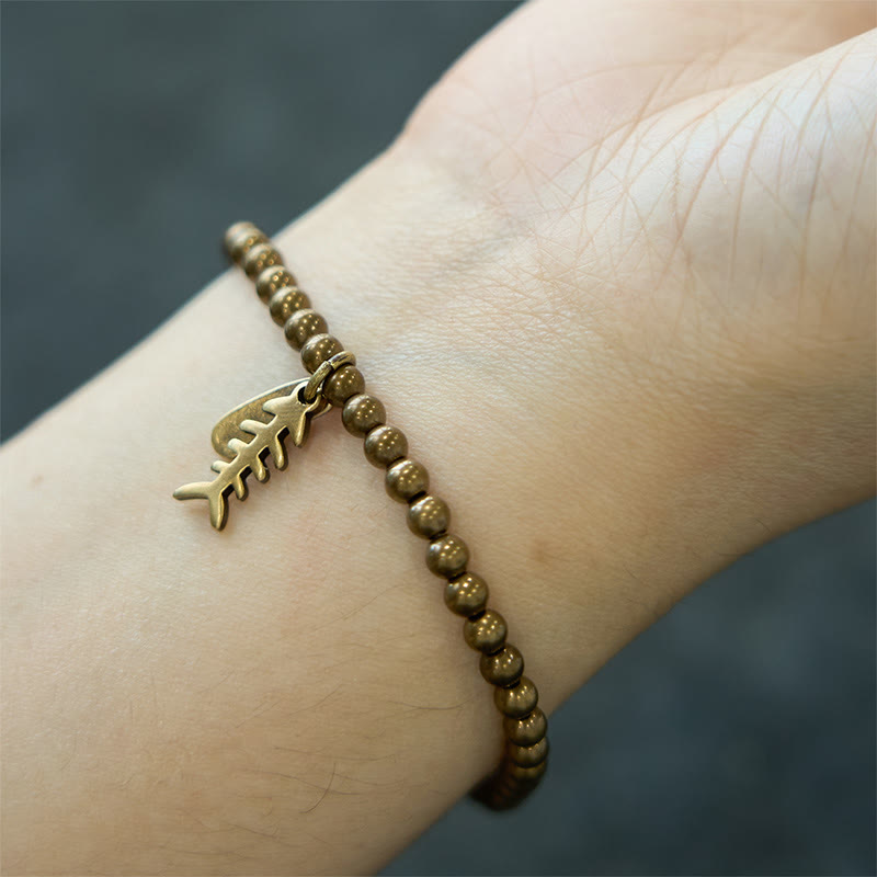 Kupfer-Fischgräten-Heilarmband für emotionales Wohlbefinden