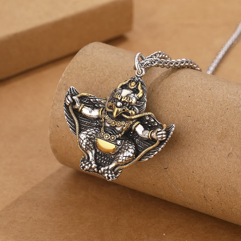 Kupfer Garuda Vogel Schutz Halskette Spiritueller Anhänger