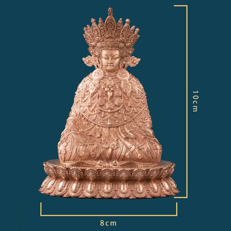 Kupfer handgefertigte Shakyamuni Buddha Statue 10cm Mitgefühl