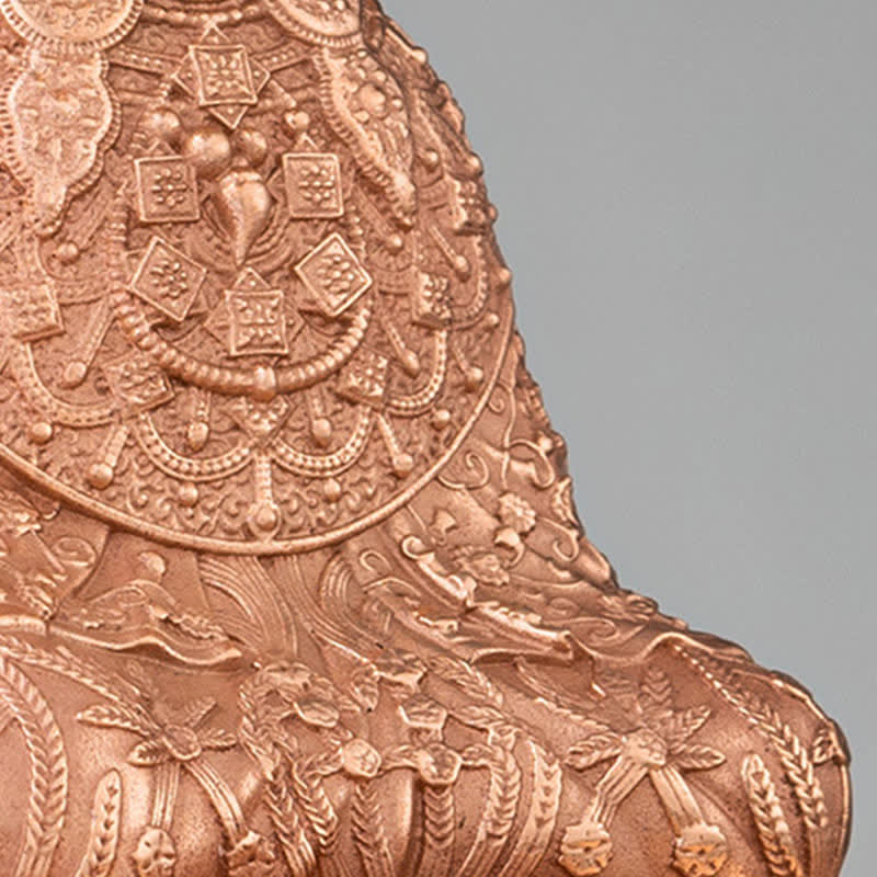 Kupfer handgefertigte Shakyamuni Buddha Statue 10cm Mitgefühl