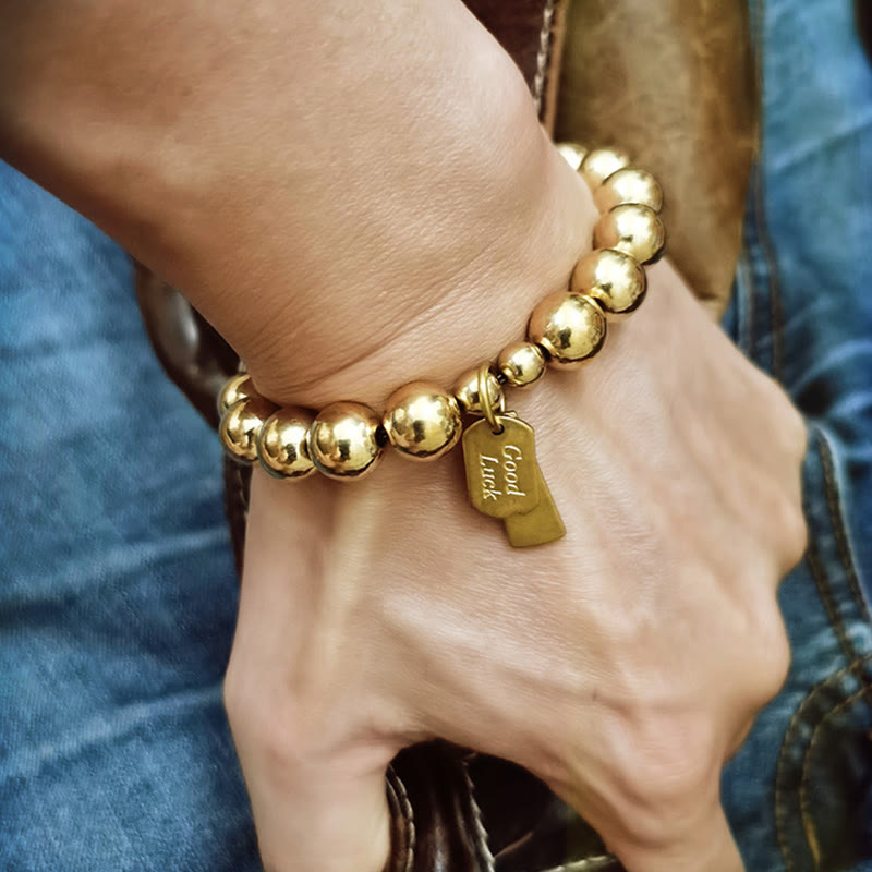 Kupfer-Heilarmband, 10 mm Perlen für Gleichgewicht und Glück