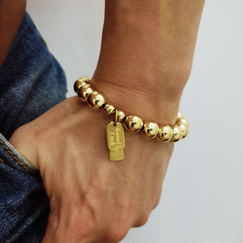 Kupfer-Heilarmband, 10 mm Perlen für Gleichgewicht und Glück