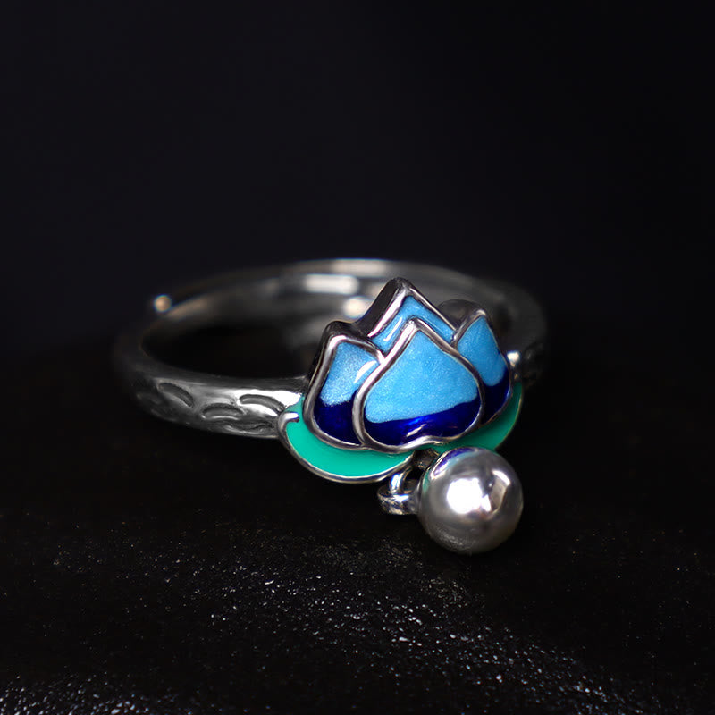 Kupfer-Lotusring | Verstellbares Erleuchtungssymbol