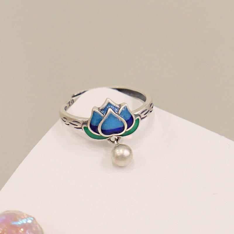 Kupfer-Lotusring | Verstellbares Erleuchtungssymbol