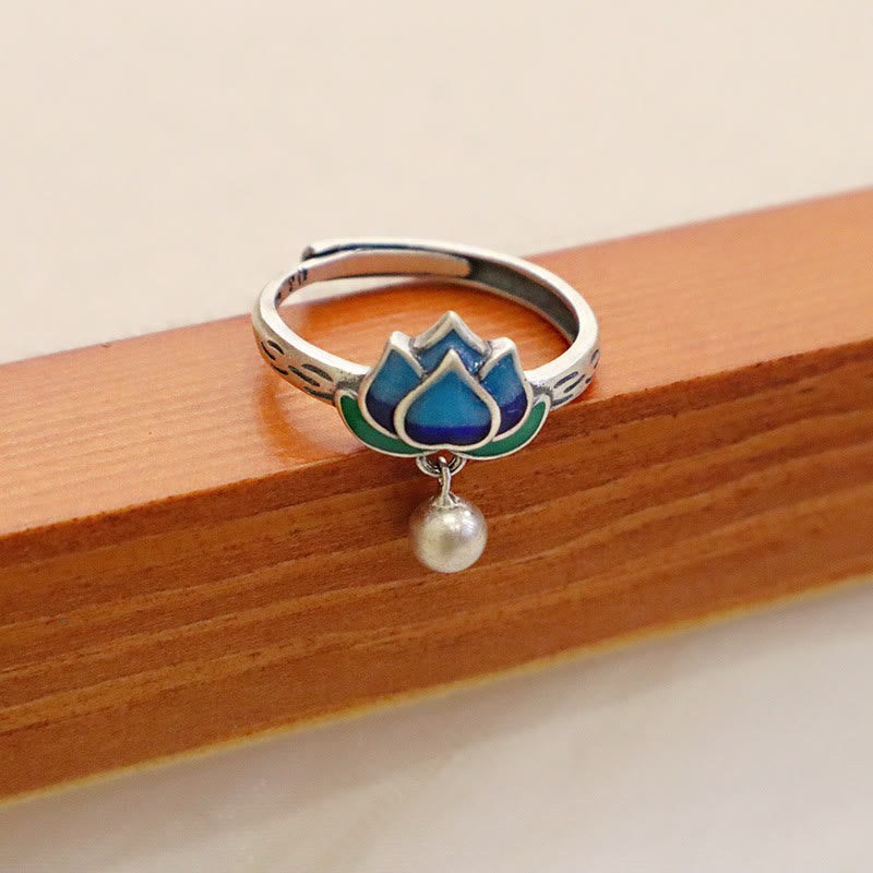 Kupfer-Lotusring | Verstellbares Erleuchtungssymbol