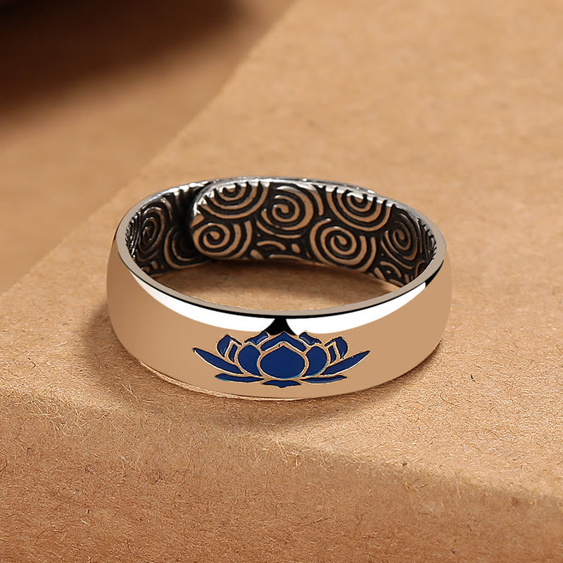 Kupfer-Lotusring | Erleuchtung, verstellbares 6-mm-Band