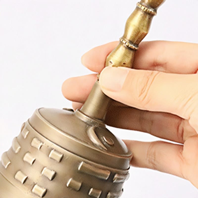 Kupfer Meditation Glocke und Vajra Dorje Set 8,66 Zoll handgefertigt Tibet