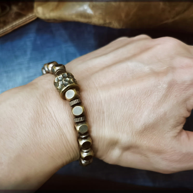 Balance-Armband mit Kupfer-Meteoritenmuster, 17–18 cm