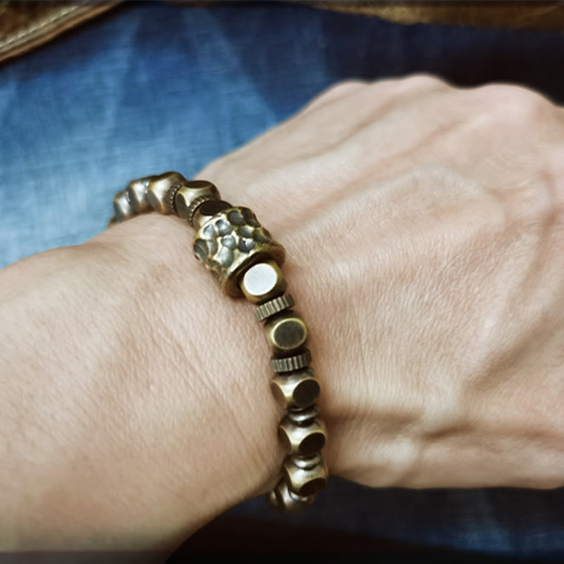 Balance-Armband mit Kupfer-Meteoritenmuster, 17–18 cm