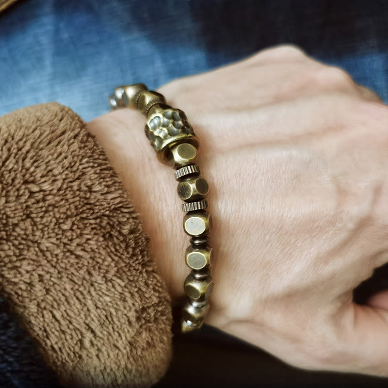 Balance-Armband mit Kupfer-Meteoritenmuster, 17–18 cm