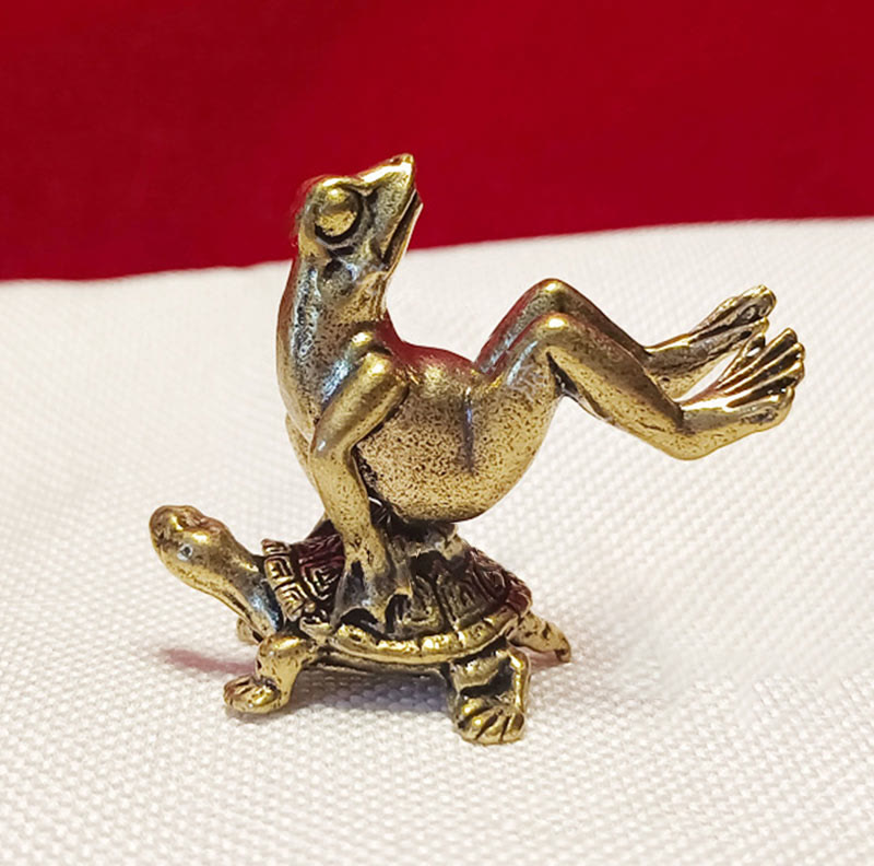 Kupferne Mini-Tierfiguren | Skulpturen spirituellen Reichtums