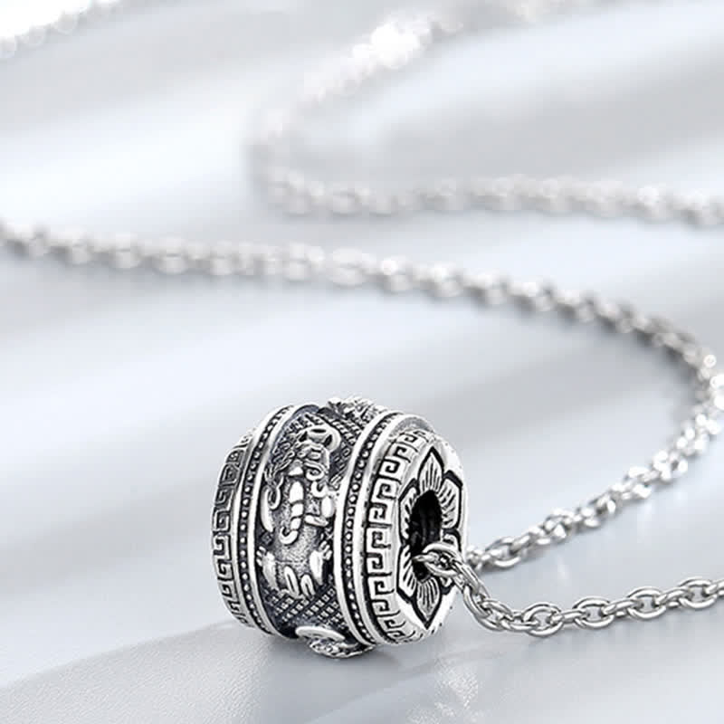 Kupfer Pixiu Glück Reichtum drehbare Halskette Anhänger