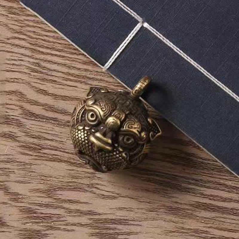 Kupferner Pixiu-Schlüsselanhänger für Reichtum – Talisman für Glück und Schutz