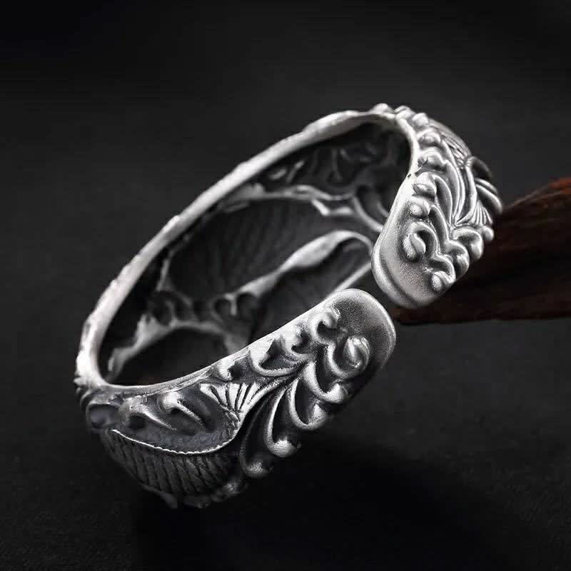 Kupferbeschichtetes Silber-Koi-Fisch-Glücks- und Wohlstandsarmband