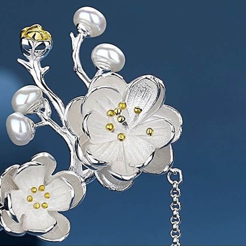 Kupfer Pflaumenblüte Schmetterling Haarnadel | Liebe &amp; Freiheit Symbol