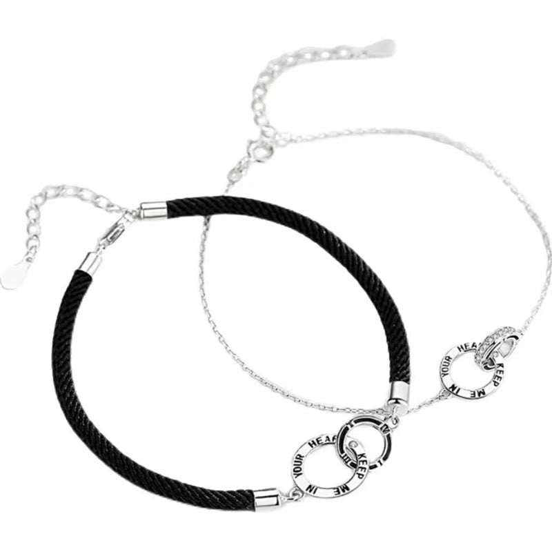 Spirituelles Kupferarmband | Heilendes Paar ineinandergreifende Kreise