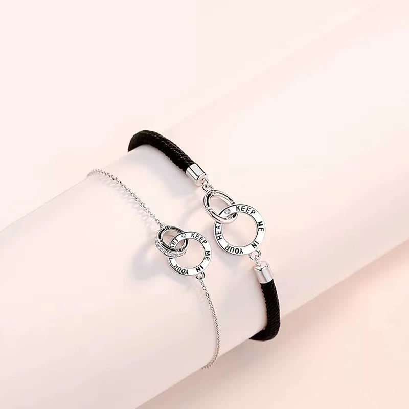 Spirituelles Kupferarmband | Heilendes Paar ineinandergreifende Kreise