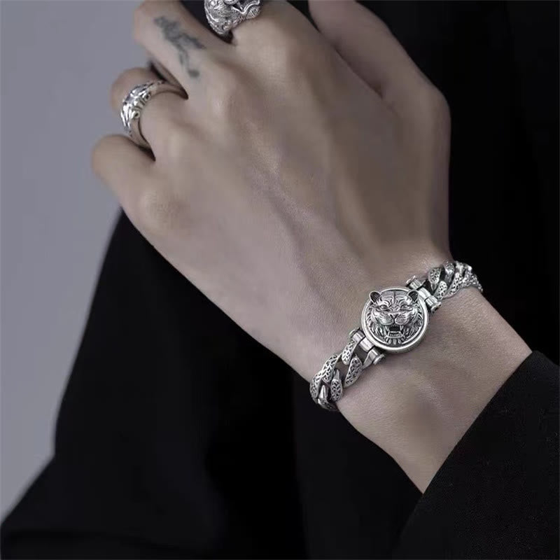 Spirituelles Kupferarmband mit Blumendesign aus der Tang-Dynastie – Glück und Energie