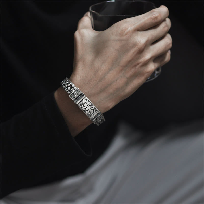 Spirituelles Kupferarmband mit Ranken-Totem-Muster | Heilende Klänge