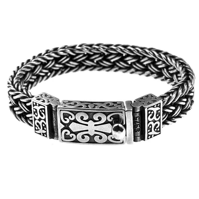 Spirituelles Kupferarmband mit Ranken-Totem-Muster | Heilende Klänge