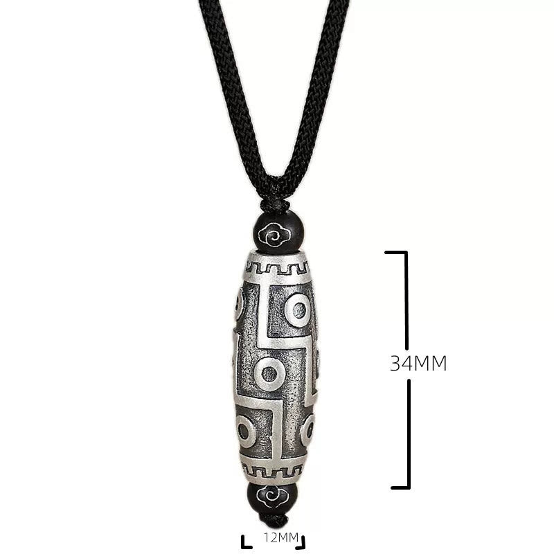 Spirituelle Kupferkette mit Neun-Augen-Dzi-Perle für Reichtum und Schutz