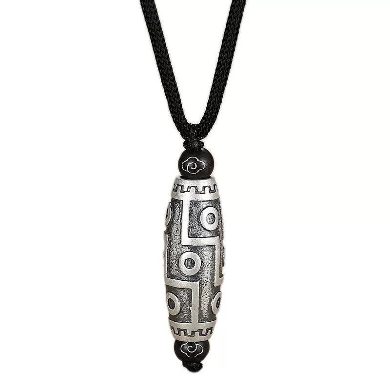 Spirituelle Kupferkette mit Neun-Augen-Dzi-Perle für Reichtum und Schutz