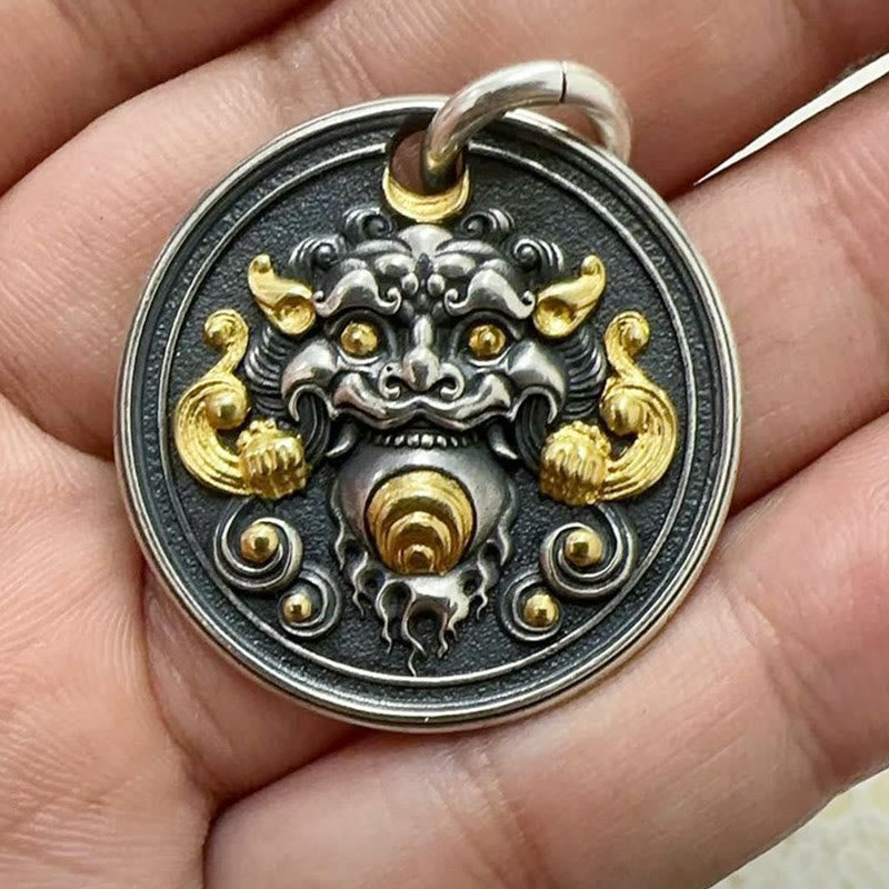 Kupferne tibetische Kirtimukha-Amulett-spirituelle Halskette