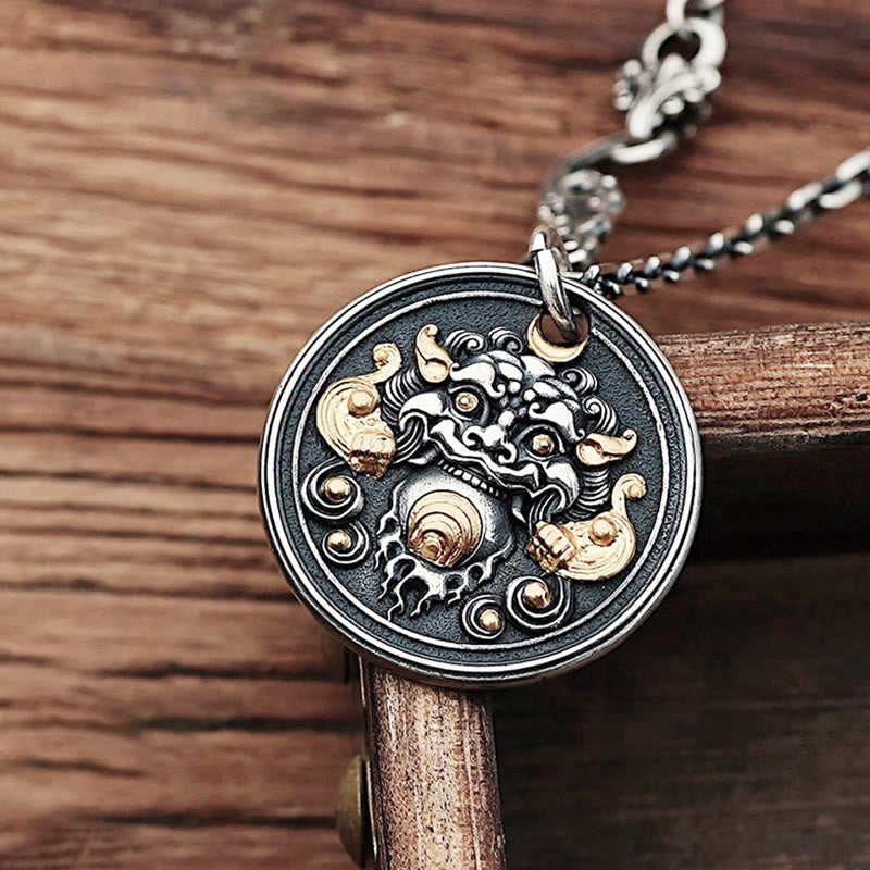 Kupferne tibetische Kirtimukha-Amulett-spirituelle Halskette