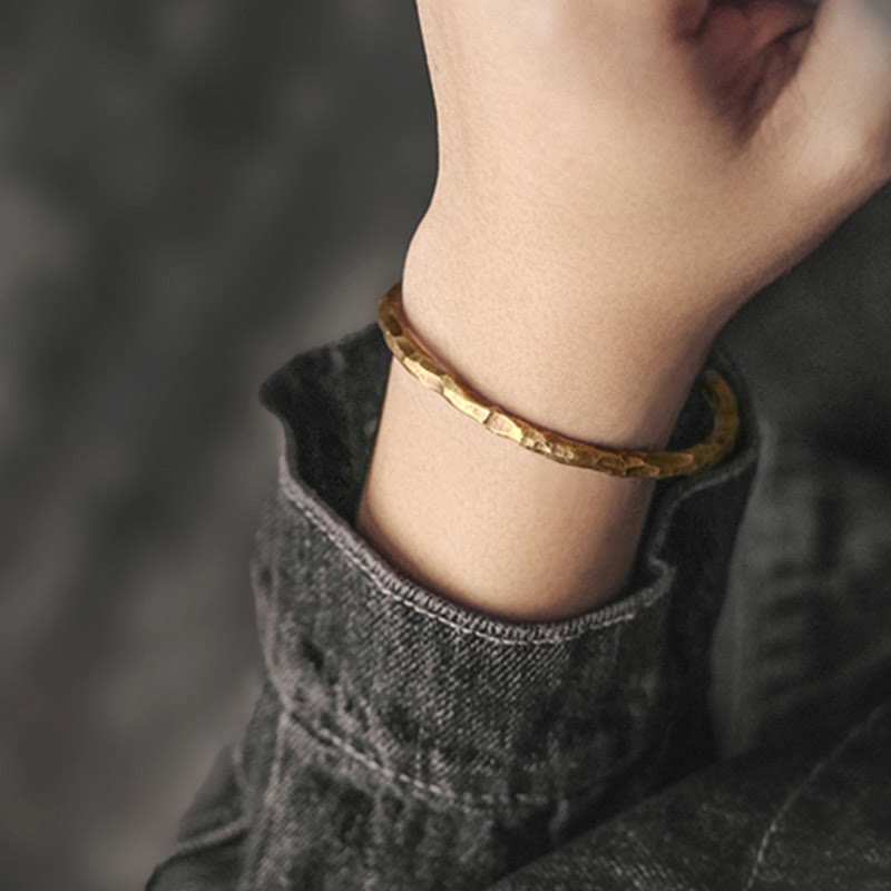 Kupfer Tibetisches Glücksarmband 63mm Unisex Spirituell