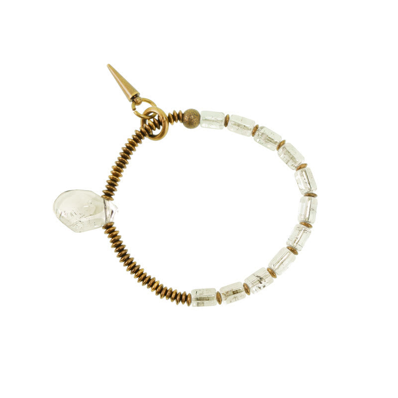 Kupferweißes Kristall-Glücksarmband | Unisex-Heilschmuck