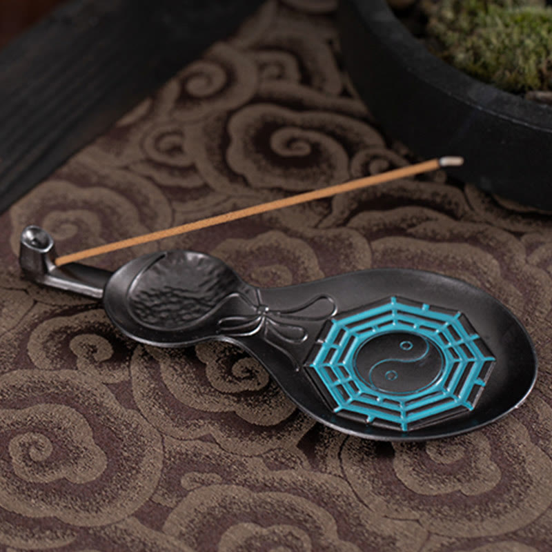 Kupfer Yin Yang Bagua Räuchergefäß Dekoration 13,8 cm