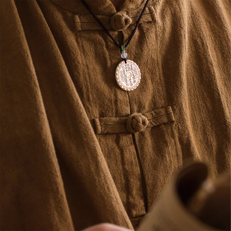 Kupfer Yin Yang Bagua Berggeist Geld ausgeben Halskette