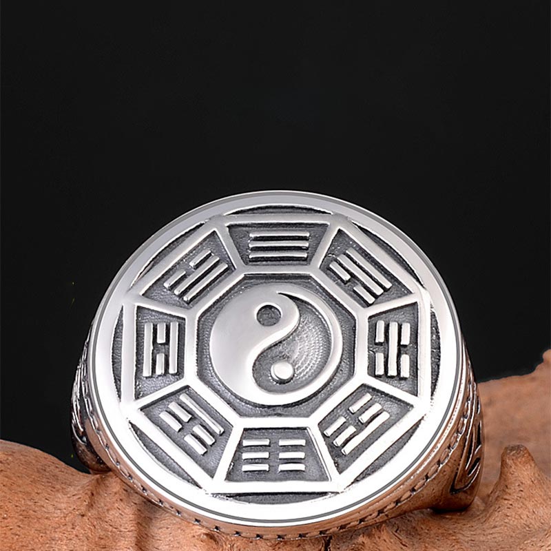 Kupfer Yin Yang Balance Ring 14,5mm Unisex Heilung