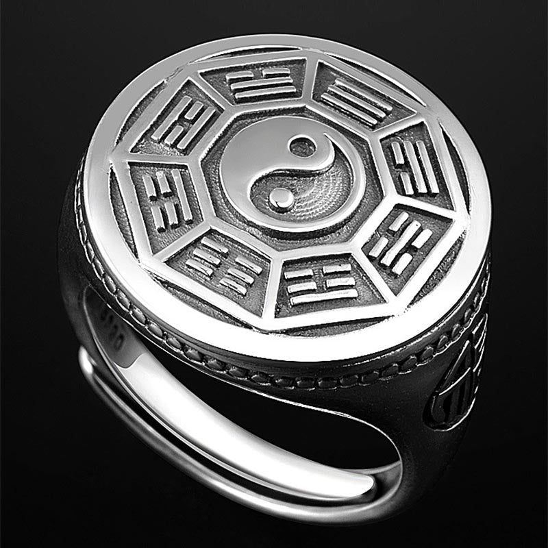 Kupfer Yin Yang Balance Ring 14,5mm Unisex Heilung