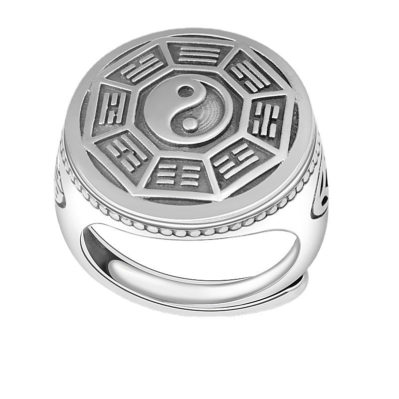 Kupfer Yin Yang Balance Ring 14,5mm Unisex Heilung