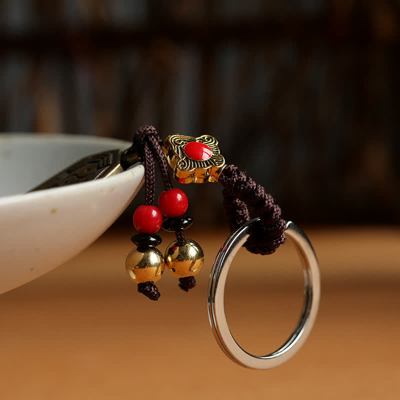 Kupfer Yin Yang Feng Shui Bagua Balance Schlüsselanhänger