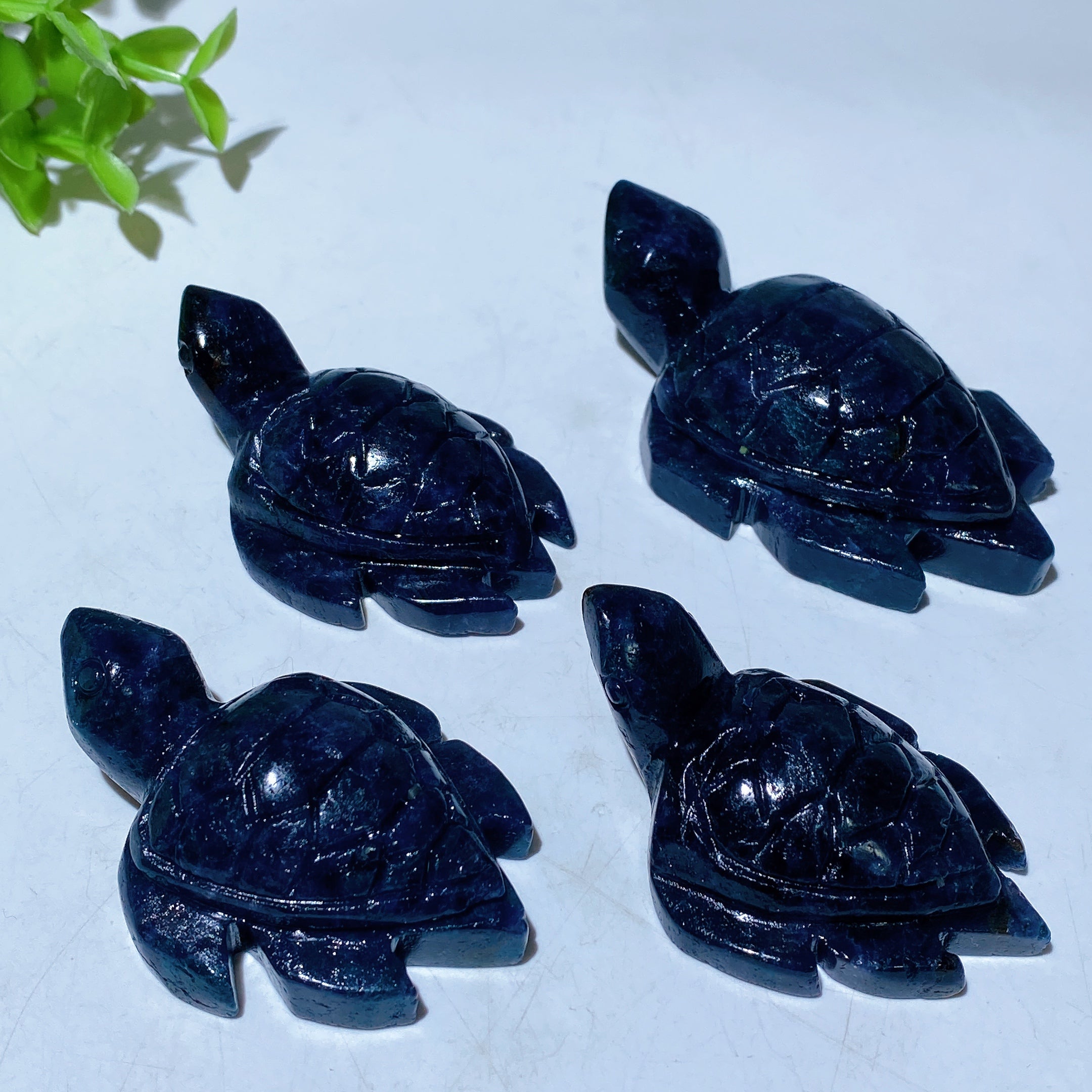 Cordierite Crystal Turtle Carving 2.2-3.2 Inches Healing Figurine