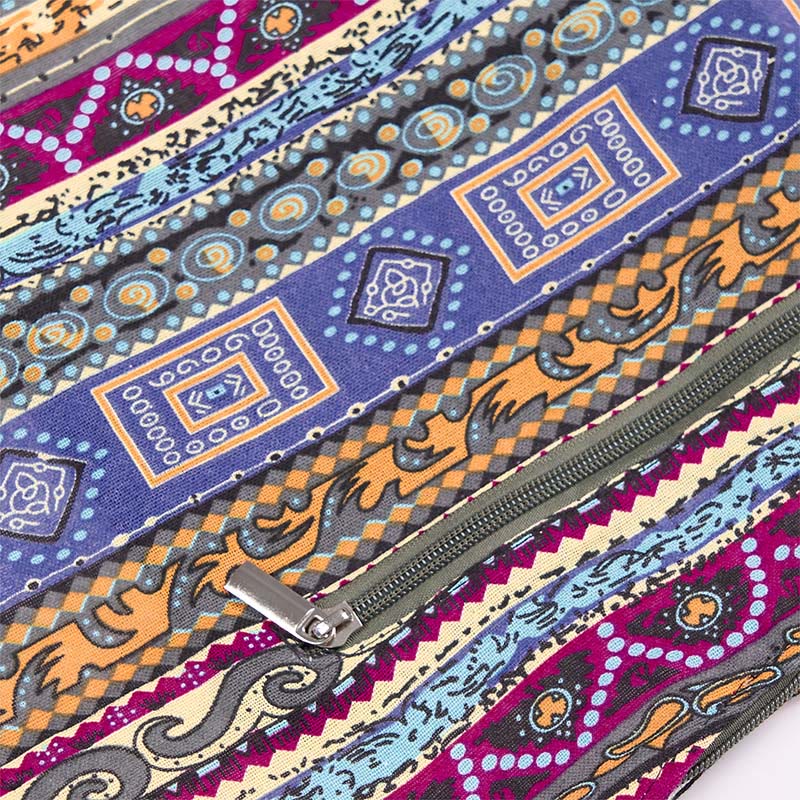 Umhängetasche aus Baumwolle mit bunten Streifen für spirituellen Stil