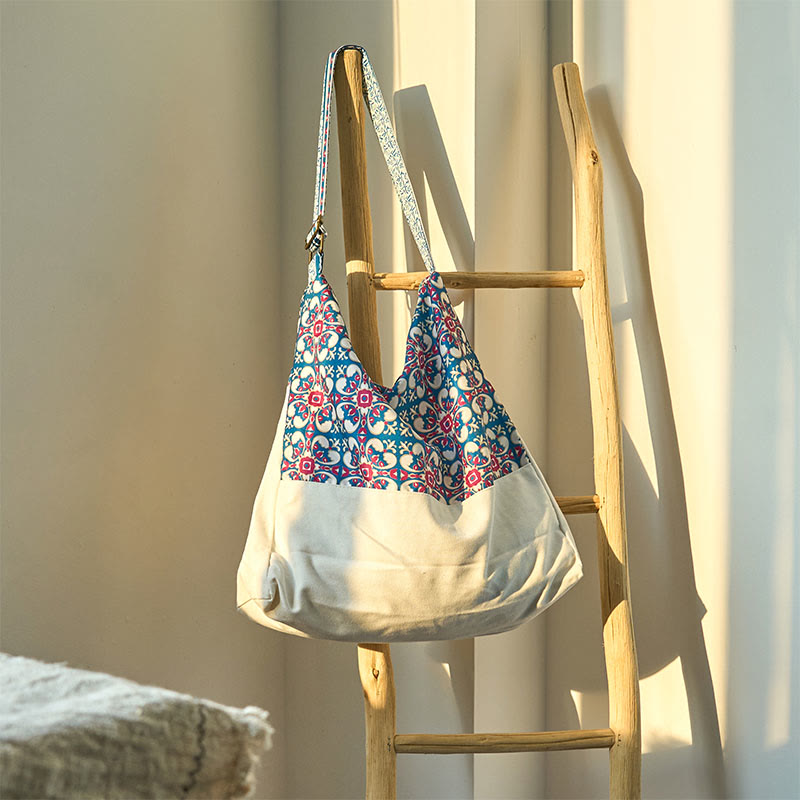 Baumwoll-Umhängetasche für Yoga | Strapazierfähige Schultertasche 43cm